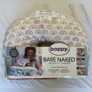 Boppy Bare Naked Pillow w/ organic rainbow cover